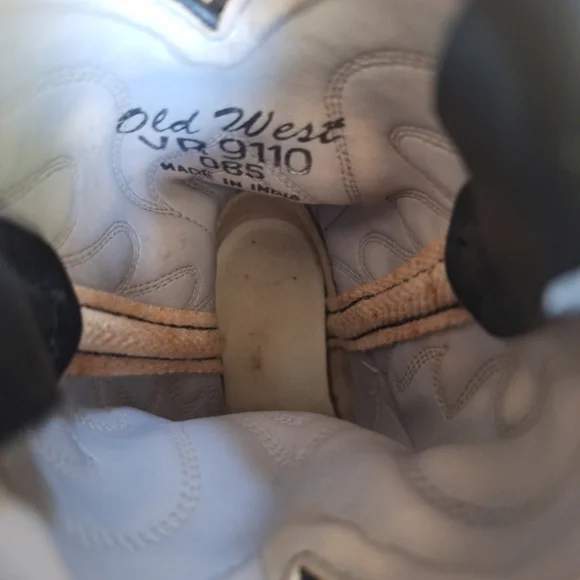 Old West Unisex Black Western Boots size 085/8.5 - Picture 10 of 12